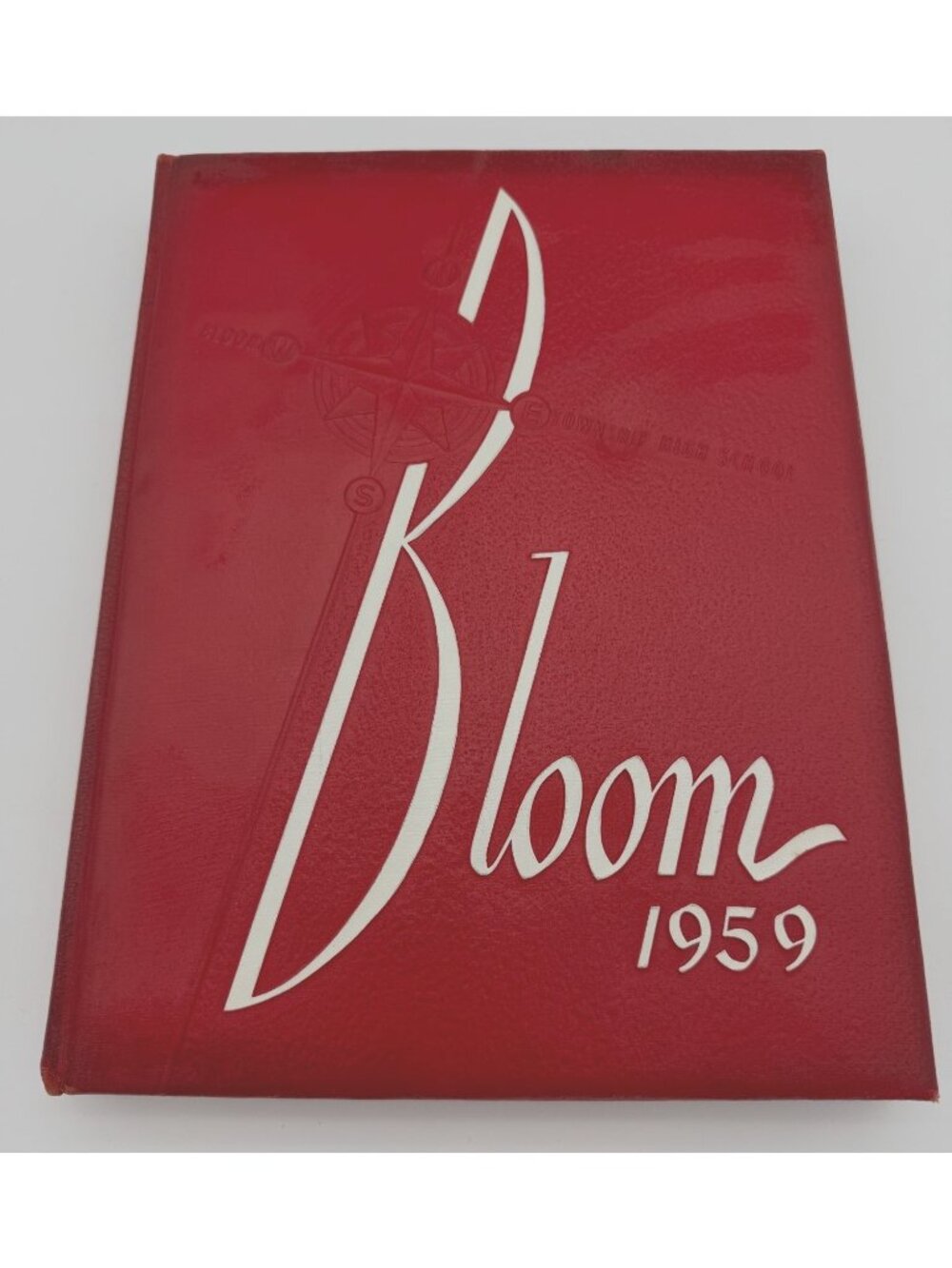1959 Vintage Yearbook Bloom High School Chicago Heights Illinois Red Leatherette
